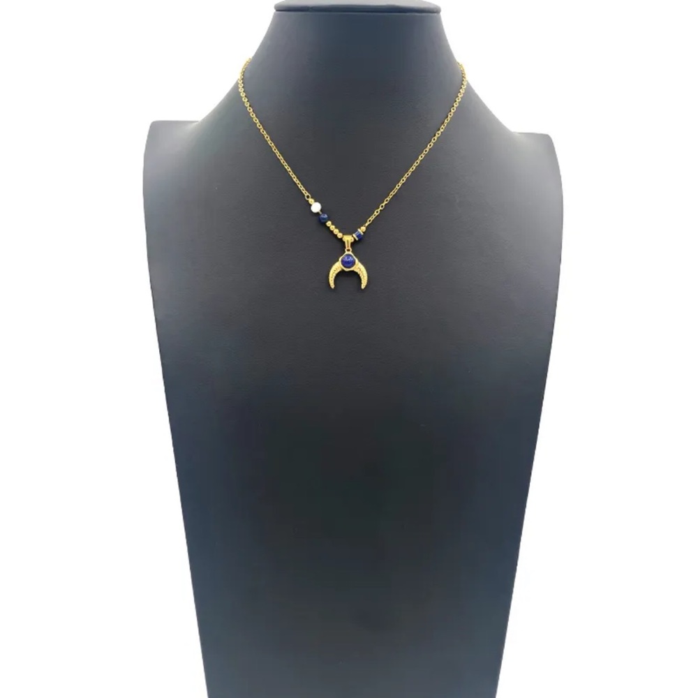 18k Gold Plated Horn Pendant Necklace